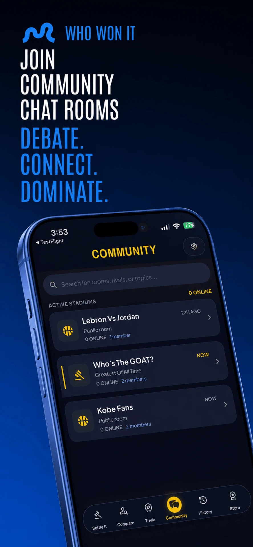 Join community chat rooms